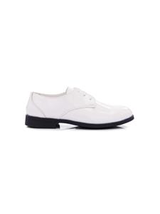 Moustache lace-up patent-finish loafers - Wit