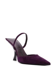 The Attico Ester 95mm slingback suede mules - Paars