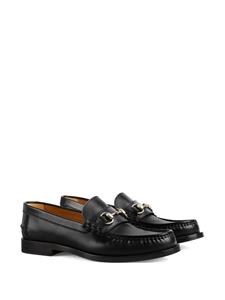 Gucci Horsebit-detail leather loafers - Zwart