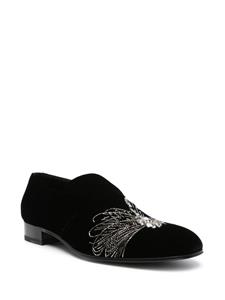 Alexander McQueen Astral velvet loafers - Zwart