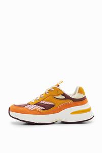 Desigual Runner sneakers suède patch - MATERIAL FINISHES