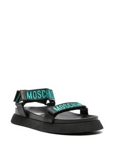 Moschino open-toe platform sandals - Zwart