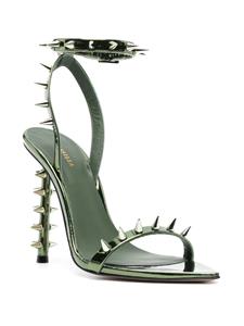 Le Silla Jagger 120mm studded sandals - Groen