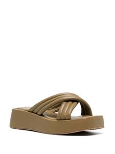Dee Ocleppo Sicily sandalen met plateauzool - Bruin