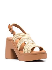 Clergerie Sandalen met plateauzool - Beige