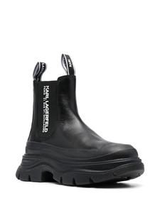 Karl Lagerfeld Chelsea laarzen met logoprint - Zwart