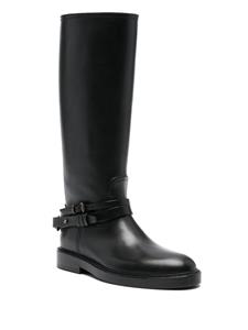 Buttero knee-high leather boots - Zwart