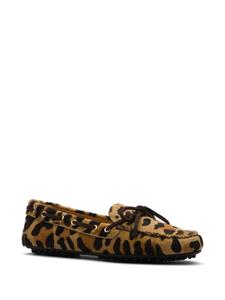 Car Shoe Animalier-print calf hair loafers - Bruin