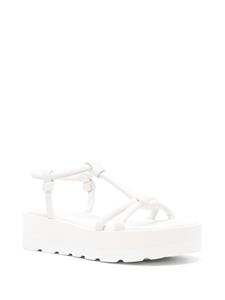 Gianvito Rossi flatform leather sandals - Wit