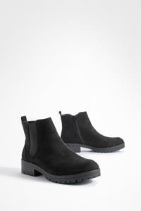 Boohoo Brede Pull On Chelsea Boots, Black