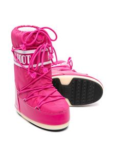 Moon Boot Kids Icon logo-strap snow boots - Roze