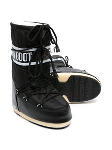 Moon Boot Kids Icon logo-strap snow boots - Zwart