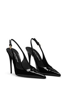 Dolce & Gabbana Lakleren slingback pumps - Zwart
