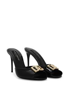 Dolce & Gabbana Stiletto sandalen met logoplakkaat - Zwart