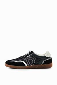 Desigual Suède retro sneakers - BLACK