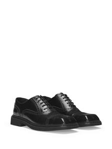 Dolce & Gabbana Leren derby schoenen met vierkante neus - Zwart