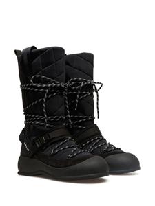 Bally logo-print panelled mid-calf boots - Zwart