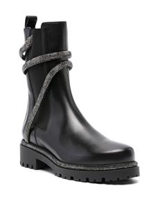 René Caovilla Cleo spiral-strap boots - Zwart