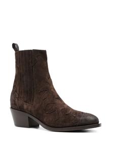 Sartore 45mm western suede ankle boots - Bruin