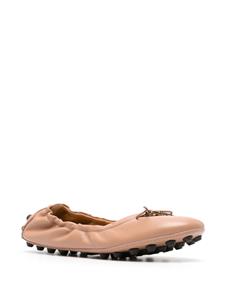 Tod's Gommino leather ballerina shoes - Roze