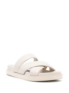 Senso Nico crossover-strap leather slippers - Wit