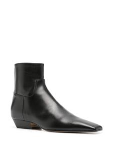 KHAITE The Marfa leather ankle boots - Zwart