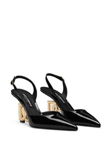Dolce & Gabbana DG leren slingback pumps - Zwart