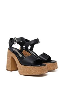 Stella McCartney Skyla sandalen met plateauzool van kurk - Zwart