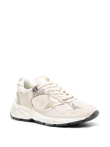 Golden Goose Star-patch suede distressed sneakers - Wit
