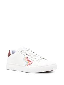 Paul Smith Lapin swirl-embroidered leather sneakers - Wit