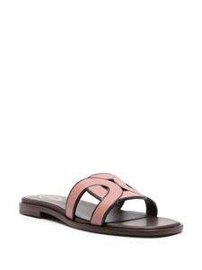 Tod's logo-strap slide sandals - Bruin