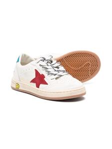 Golden Goose Kids Ball Star leather sneakers - Wit