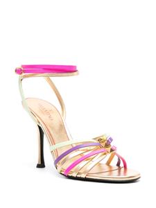 Valentino Garavani Pre-Owned 100mm strappy leather sandals - Goud