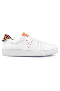 Ella & Witt Damen vegan Sneaker Davis Weiß & Orange