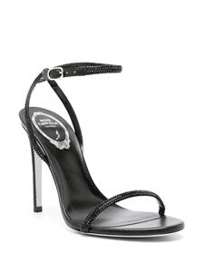 René Caovilla Ellabrita 105mm crystal sandals - Zwart