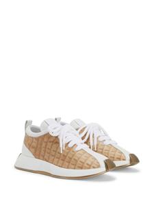 Giuseppe Zanotti Ferox crocodile-effect sneakers - Beige