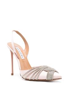 Aquazzura Gatsby 105mm slingback pumps - Roze