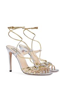 Gucci Horsebit strappy leather sandals - Zilver