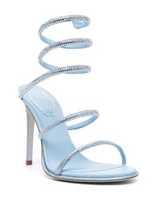 René Caovilla Cleo 105mm crystal-embellished sandals - Blauw
