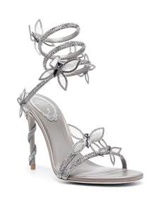 René Caovilla Margot 105mm crystal-embellished sandals - Grijs