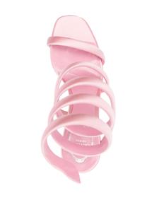 René Caovilla Cleo 105mm satin sandals - Roze