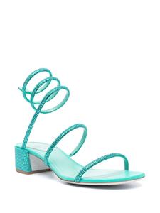 René Caovilla Cleo crystal-embellished sandals - Groen