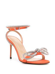 MACH & MACH Double Bow 95mm crystal-embellished sandals - Oranje