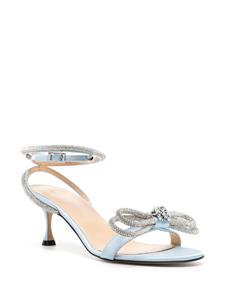 MACH & MACH Double Bow 65mm crystal-embellished sandals - Blauw