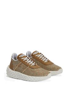 Giuseppe Zanotti Urchin lace-overlay sneakers - Beige