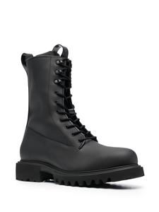 Rains Show combat boots met veters - Zwart