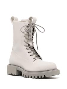 Rains Show combat boots met veters - Wit