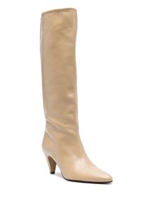 Claudie Pierlot knee-high 75mm boots - Beige