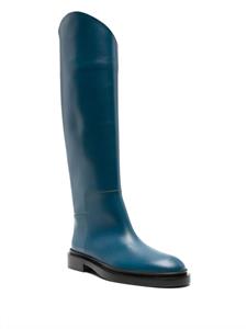 Jil Sander knee-high leather boots - Blauw
