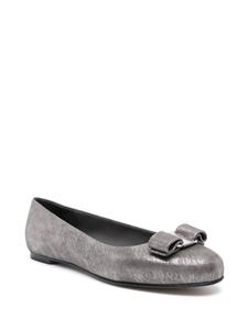 Ferragamo Varina leren ballerina's - Grijs